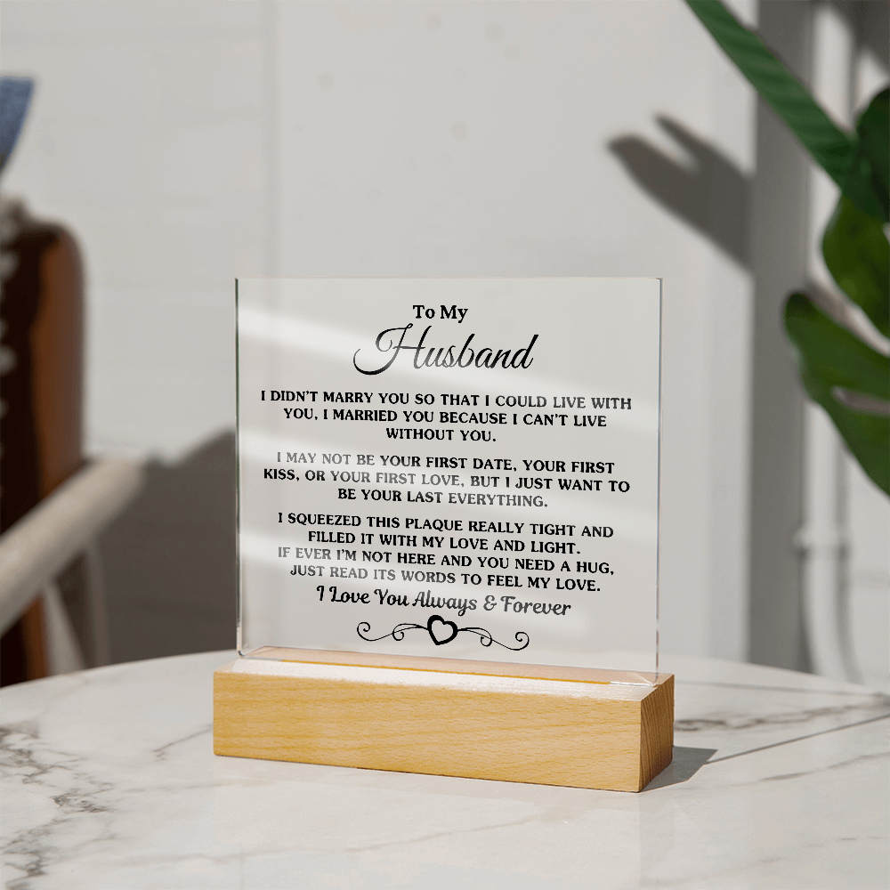 To My Husband | Printed Square Acrylic