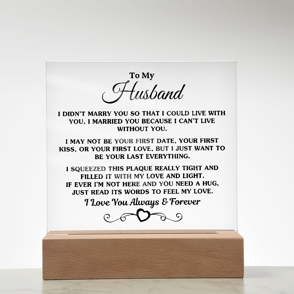 To My Husband | Printed Square Acrylic
