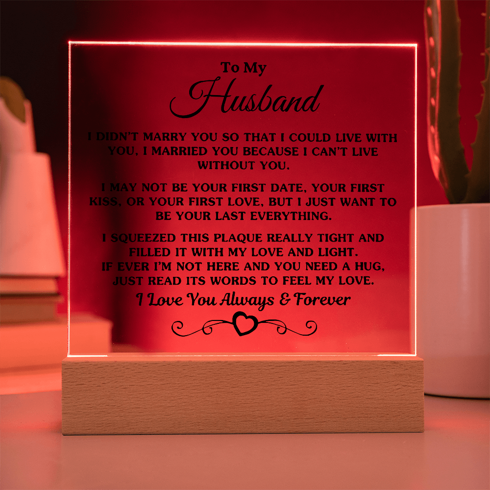 To My Husband | Printed Square Acrylic