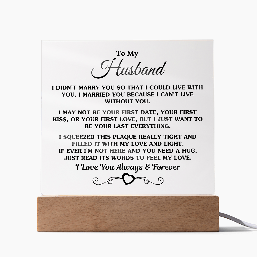 To My Husband | Printed Square Acrylic