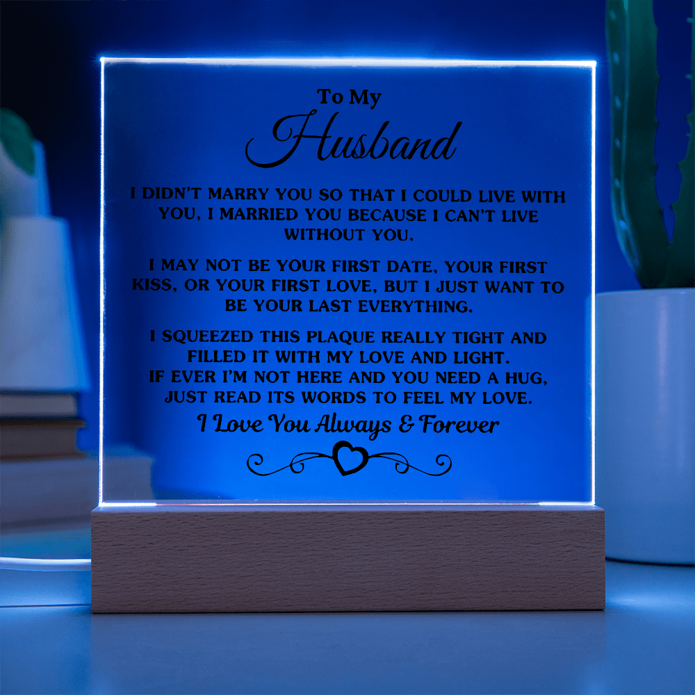 To My Husband | Printed Square Acrylic